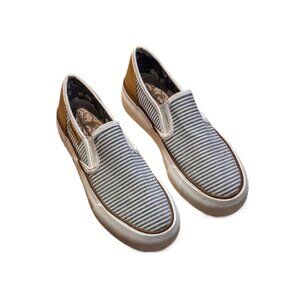 Tommy Bahama Sneakers Womens 8.5 Sailor Striped Canvas Slip On Boat Shoes